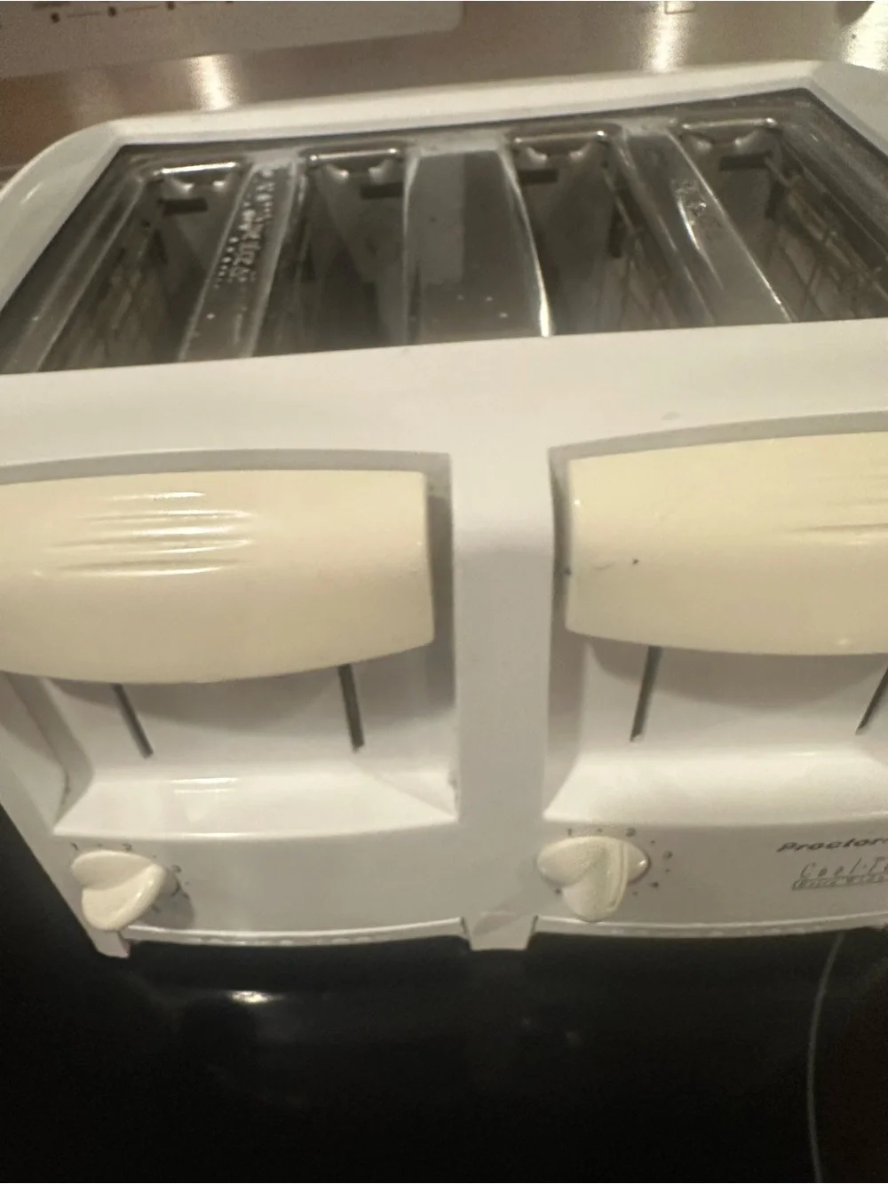 Proctor Silex 4 Slice Toaster Extra Wide Slots Bagels Cool Touch White Tested